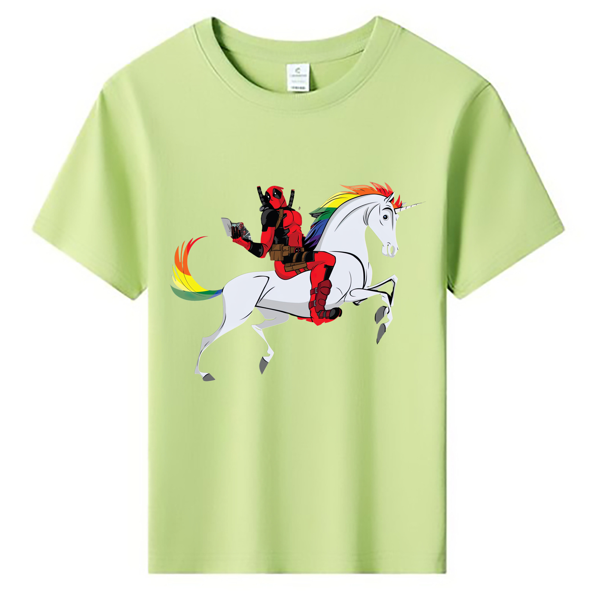 （画像用） Deadpool デッドプール 綿100％キッズTシャツ（フロントプリント）